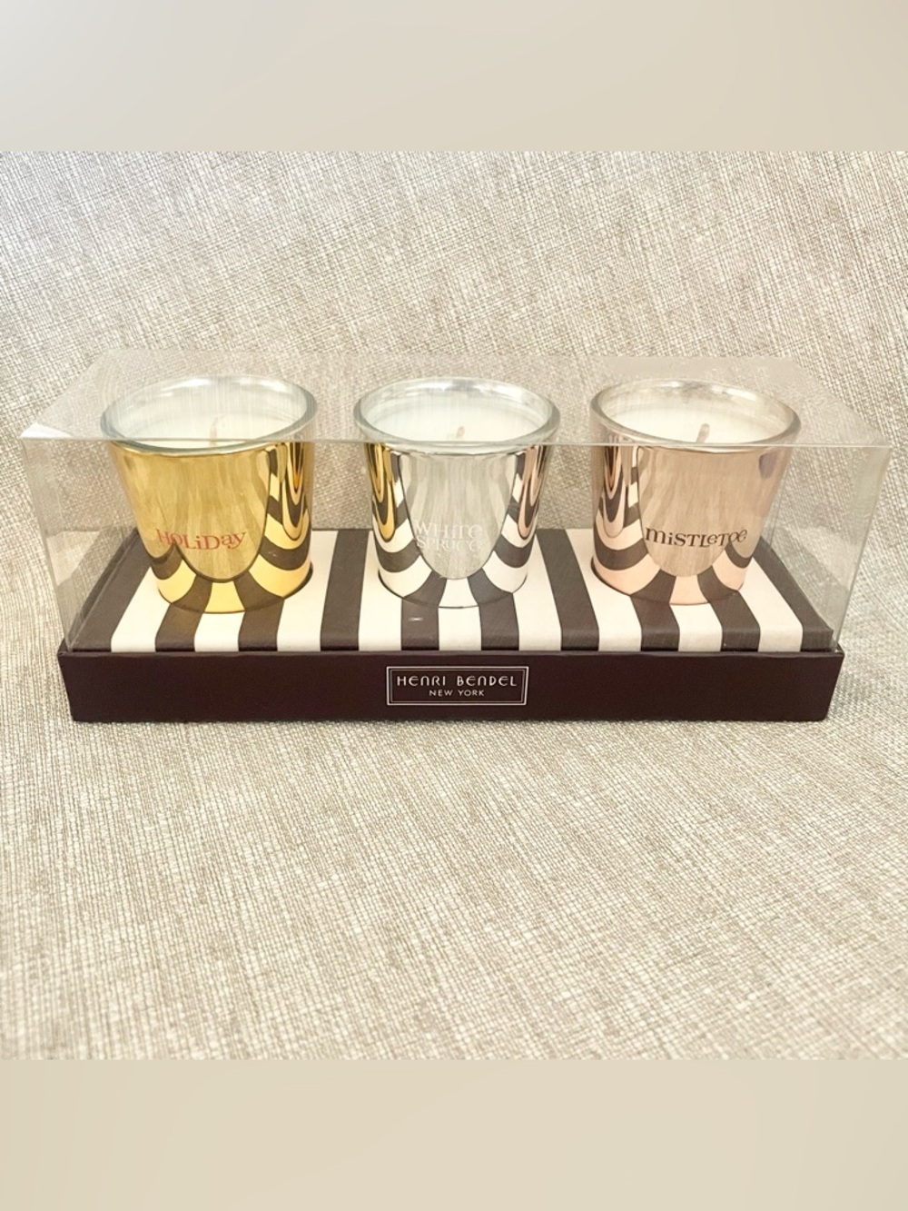 NIB Henri Bendel Holiday Votive Candle Set